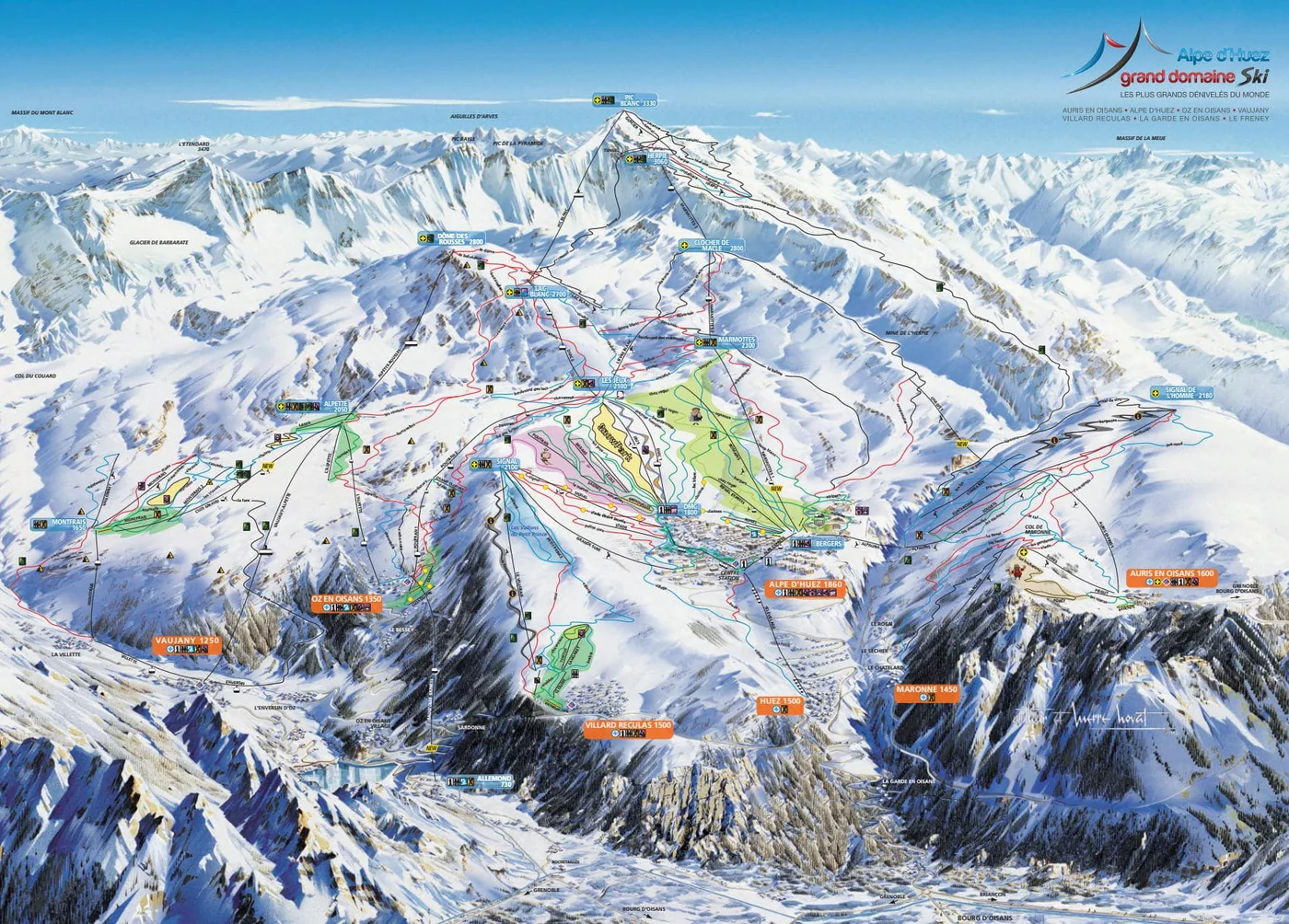 Løypekart Alpe d'Huez