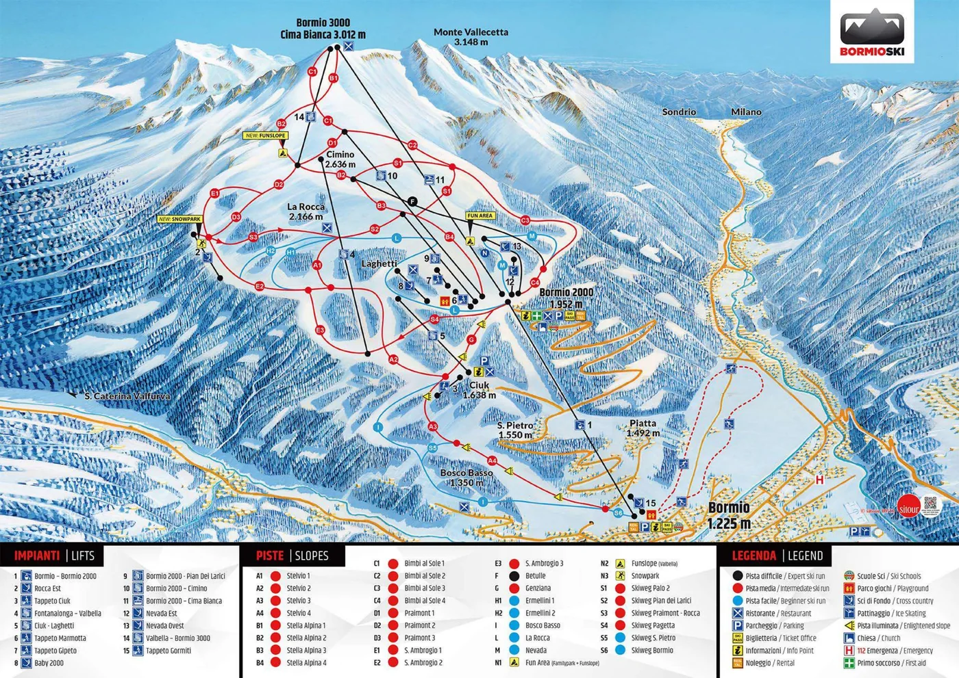 Løypekart Bormio