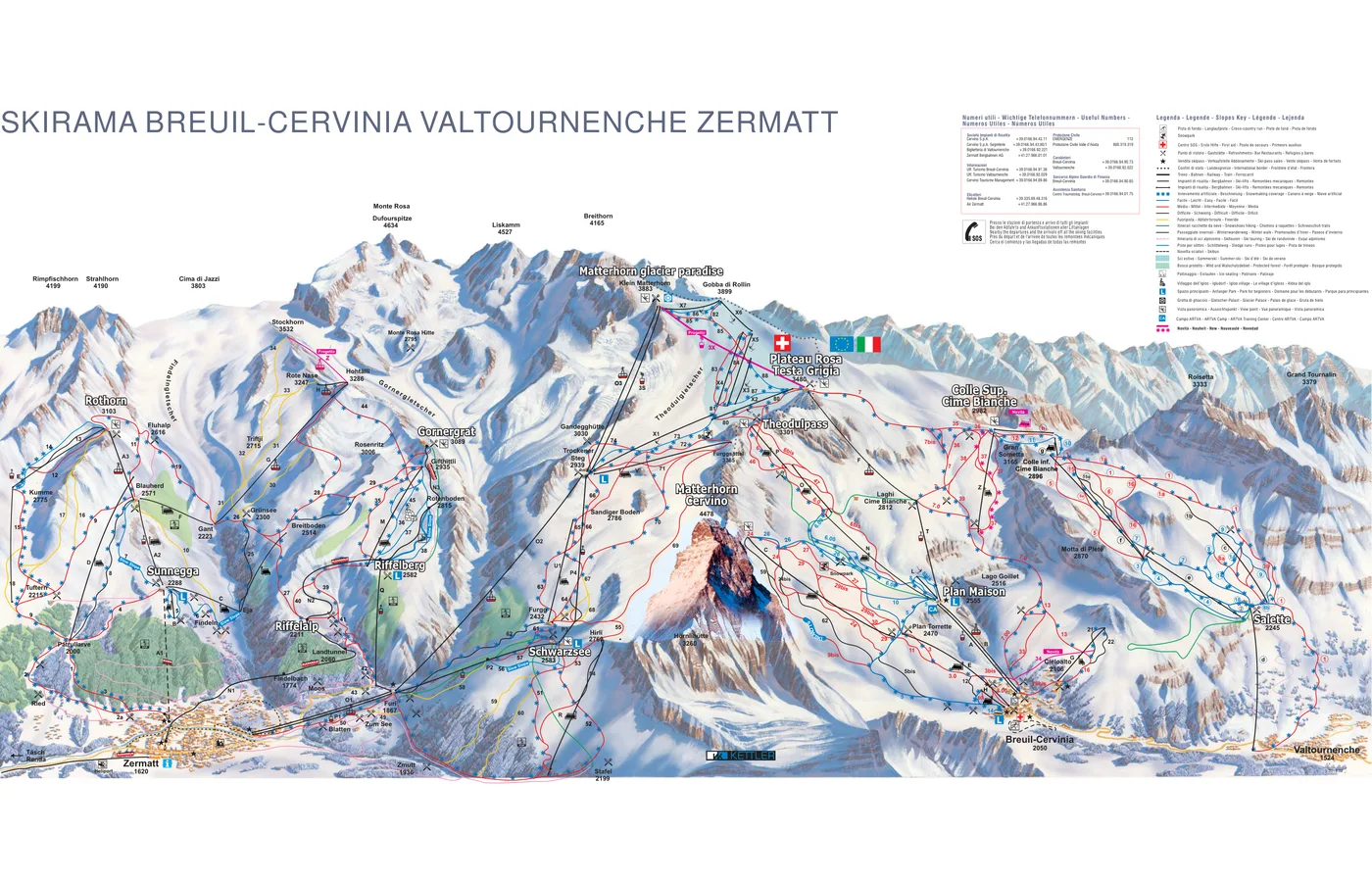 Løypekart Cervinia