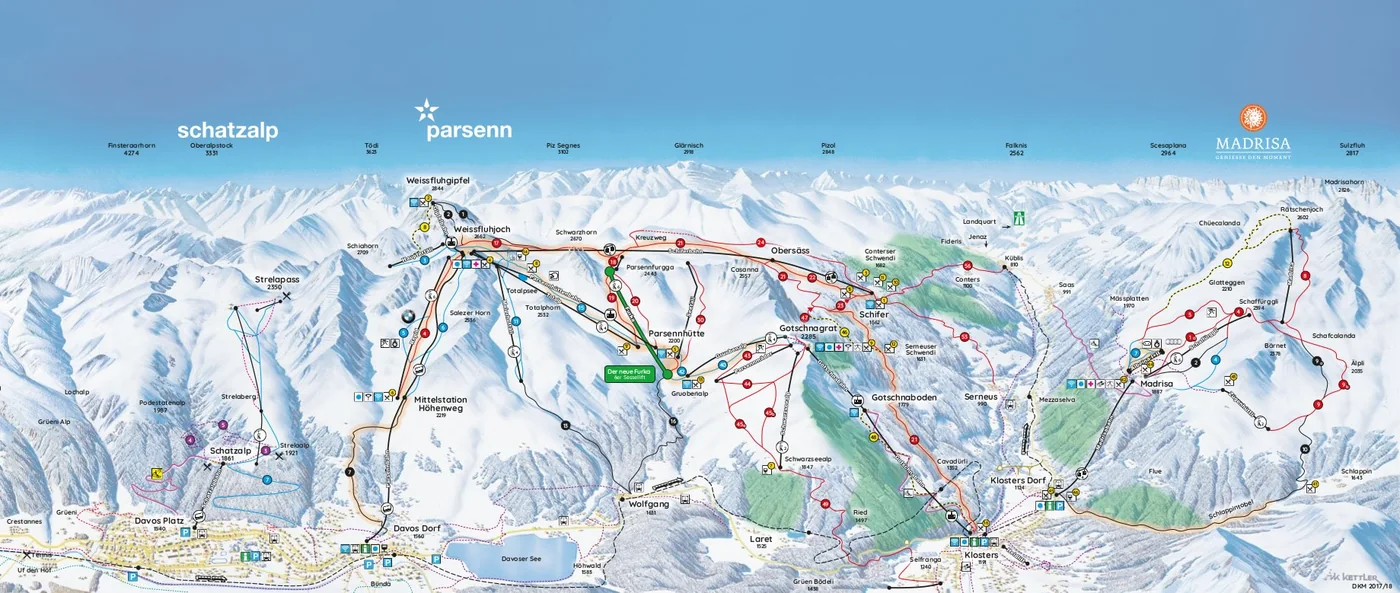 Løypekart Davos