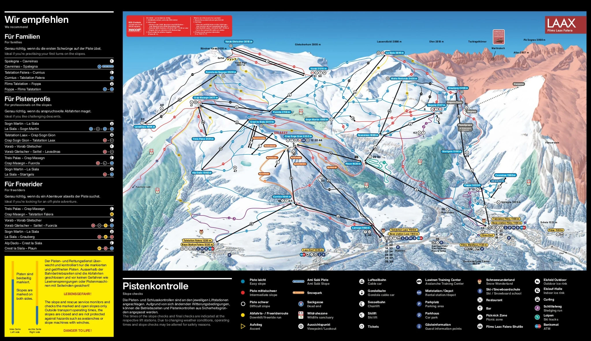 Løypekart over LAAX