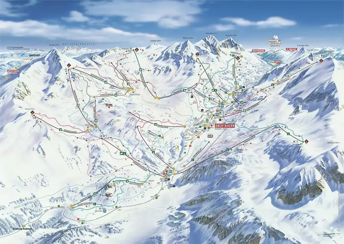 Løypekart Obertauern