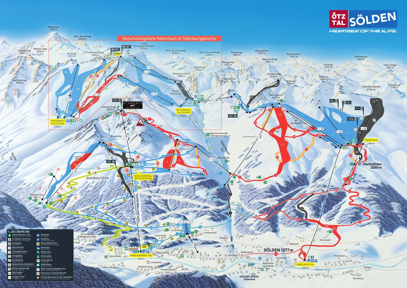 Løypekart Sölden