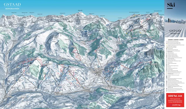 Løypekart Gstaad
