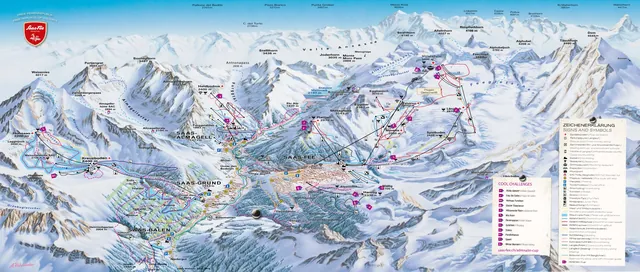 Løypekart Saas-Fee