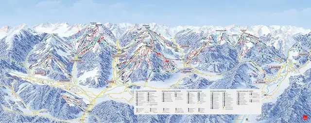 Løypekart Flachau